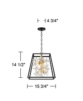 Possini Euro Design Carrine 15 3/4" Modern Pendant Chandelier Ceiling Light Fixture Dining Room Over Table Kitchen Island Foyer Hanging Unique 5-Light