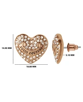 Juicy Couture Heart Crystal Stud Earrings