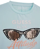 Guess Big Girls Short Sleeve with Heat Seal Sunglasses T-Shirt