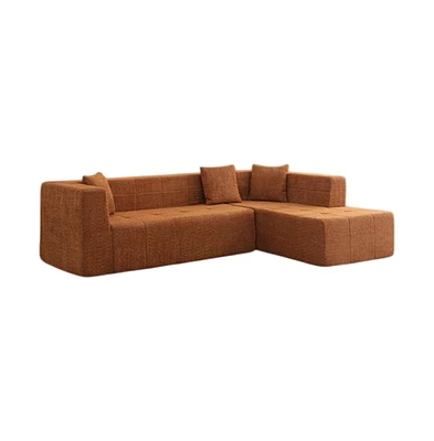 Slickblue Modular L-Shaped Sectional Floor Couch, Deep Seat Tufted Comfy Sofa set