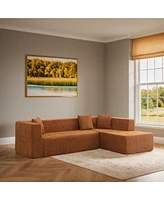 Slickblue Modular L-Shaped Sectional Floor Couch, Deep Seat Tufted Comfy Sofa set