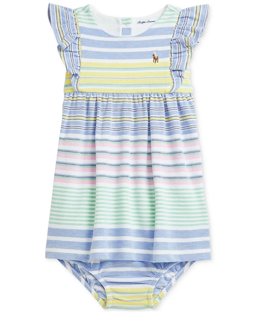 Polo Ralph Lauren Baby Ruffled Striped Shirtdress