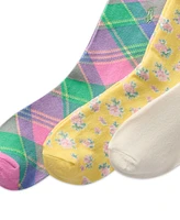 Polo Ralph Lauren Little & Big Girls Bunny Crew Socks, Pack of 3