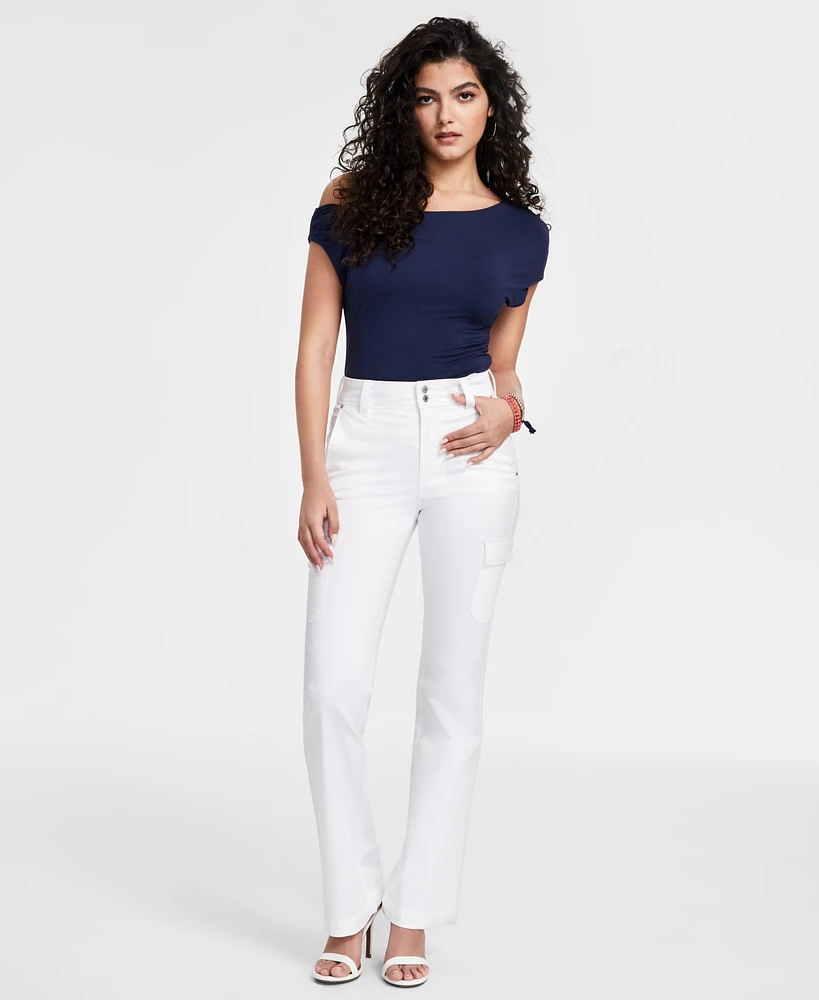 Guess Women's Cargo-Pocket Bootcut Pants