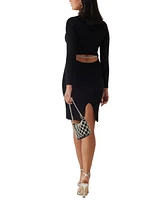 Guess Women's Sasha Rib-Knit Back-Cutout Sweather Dress