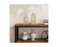 gaomon 55 Inch Entryway Table, Narrow Long Console Table With Storage, 3 Tier Wood Sofa Table