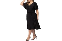 Kiyonna Plus Jemma Ruched Tie Dress