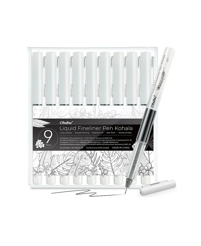 Ohuhu 9ct Kohala Liquid Fineliner Drawing Pens Y30-80600-53