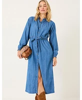 FatFace Women's Abi Denim Midi Dress