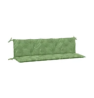 Garden Bench Cushions 2 pcs Leaf Pattern Oxford Fabric