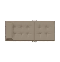 vidaXL Highback Chair Cushions 4 pcs Taupe Oxford Fabric
