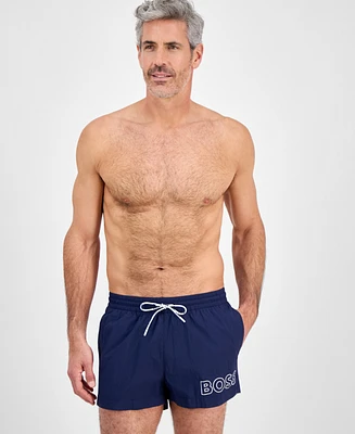 Boss by Hugo Men's Lee Drawstring 5.3" Swim Trunks, Created for Macy's