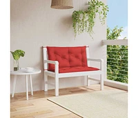 Garden Bench Cushion Red 39.4"x(19.7"+19.7")x2.8" Oxford Fabric