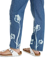 Driftwood Women's Riley High-Rise Straight Jeans X Phantom Flowers