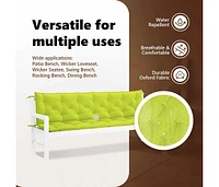 Garden Bench Cushion Bright Green 78.7"x(19.7"+19.7")x2.8" Oxford Fabric