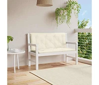Garden Bench Cushion Cream White 47.2"x(19.7"+19.7")x2.8" Oxford Fabric