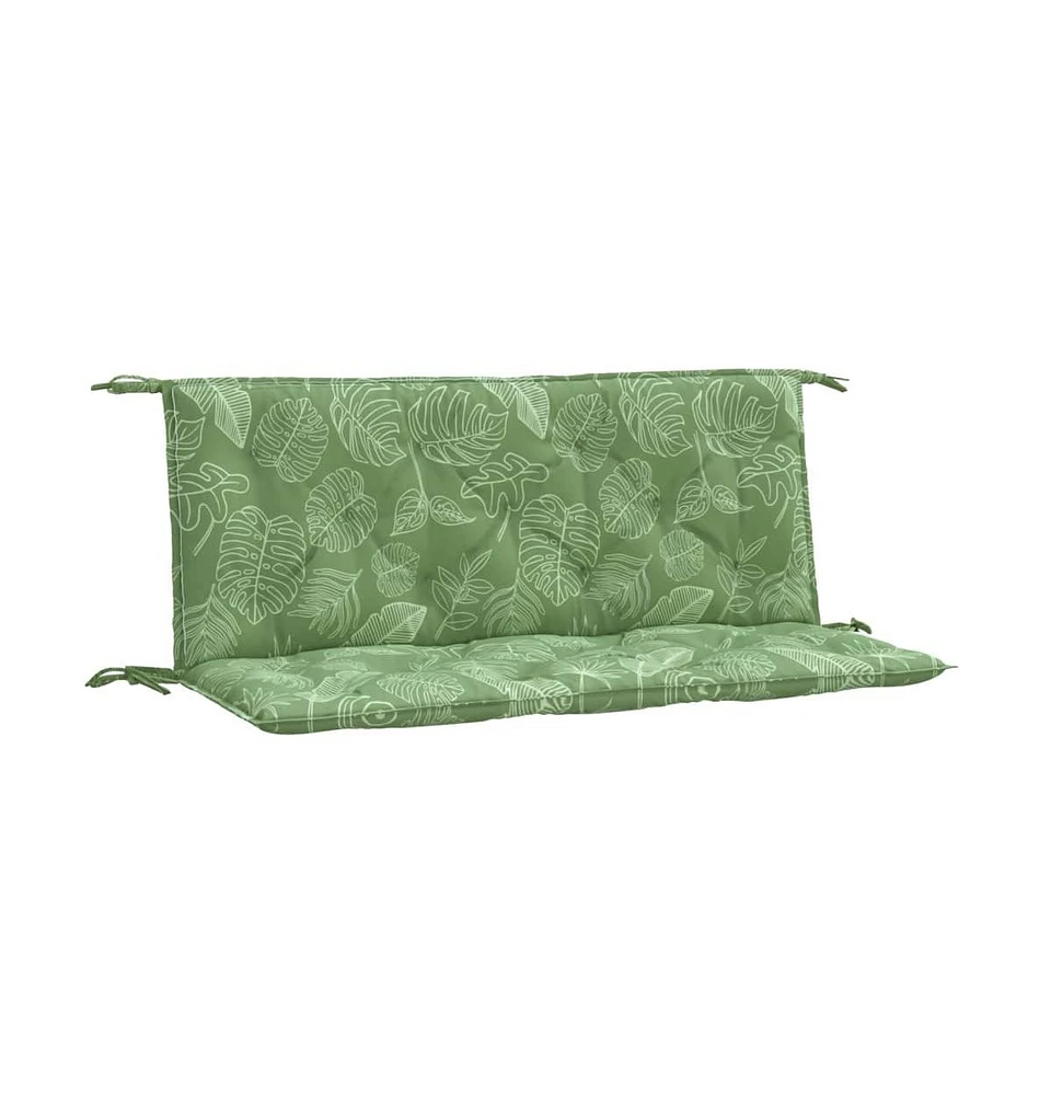 Garden Bench Cushions 2pcs Leaf Pattern 47.2"x19.7"x2.8" Fabric