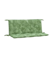 Garden Bench Cushions 2pcs Leaf Pattern 47.2"x19.7"x2.8" Fabric