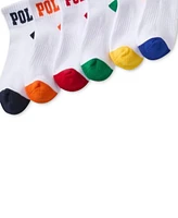 Polo Ralph Lauren Little & Big Boys Solid Quarter Crew Socks, 6-Pack