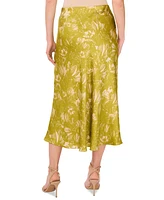 Vince Camuto Women's Printed Bias Satin Midi Skirt