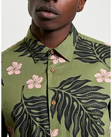 Ben Sherman Men's Botanical Print Short Sleeve Shirt