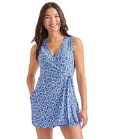 Tommy Bahama Women's Printed Surplice-Neck Wrap Romper