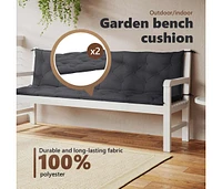 Garden Bench Cushion Anthracite 78.7"x(19.7"+19.7")x2.8" Oxford Fabric