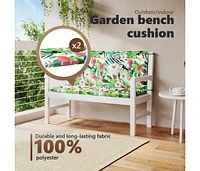 Garden Bench Cushions 2pcs Multicolor 47.2"x19.7"x2.8" Fabric