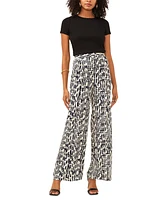 Vince Camuto Women's Printed Pull-On Wide-Leg Pants