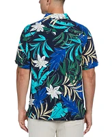 Cubavera Men's Big & Tall Tropical Print Short Sleeve Button-Down Shirt