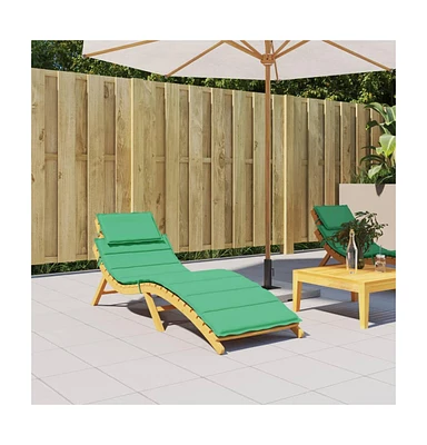 Sun Lounger Cushion Green 73.2"x22.8"x1.6" Oxford Fabric