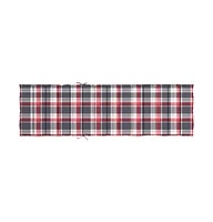 Sun Lounger Cushion Red Check Pattern 78.7"x23.6"x1.2" Oxford Fabric