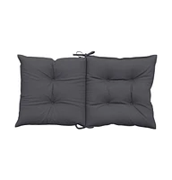 Garden Lowback Chair Cushions 4 pcs Anthracite 39.4"x19.7"x2.8" Fabric