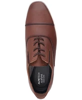 Alfani Men's Callowayy Leather Lace-Up Cap-Toe Sneakers, Exclusively at Macy's