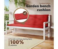 Garden Bench Cushion Red 59.1"x(19.7"+19.7")x2.8" Oxford Fabric
