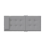 vidaXL Highback Chair Cushions 2 pcs Gray Oxford Fabric