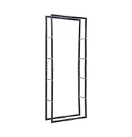 Firewood Rack Black 31.5"x9.8"x78.7" Steel