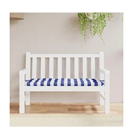 vidaXL Garden Bench Cushion Blue&White Stripe 47.2"x19.7"x2.8" Fabric