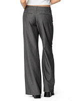 Edikted Women's Mayla Wide Leg Pinstripe Trousers