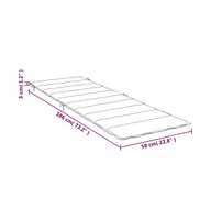 Sun Lounger Cushion Check Pattern 73.2"x22.8"x1.6" Oxford Fabric