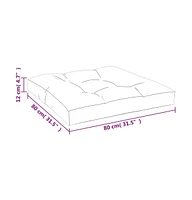 vidaXL Pallet Cushion Green 31.5"x31.5"x4.7" Fabric