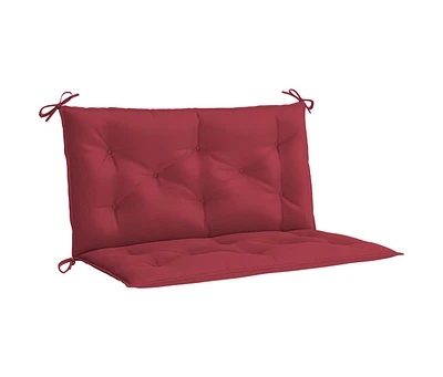 Garden Bench Cushion Wine Red 39.4"x(19.7"+19.7")x2.8" Oxford Fabric