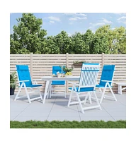 vidaXL Highback Chair Cushions pcs Light Blue Oxford Fabric