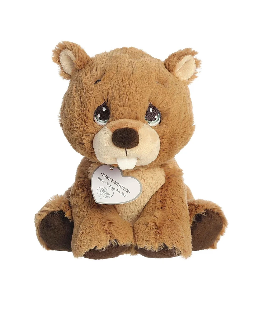 Aurora Small Bizzy Beaver Precious Moments Adorable Plush Toy Brown 7.5"