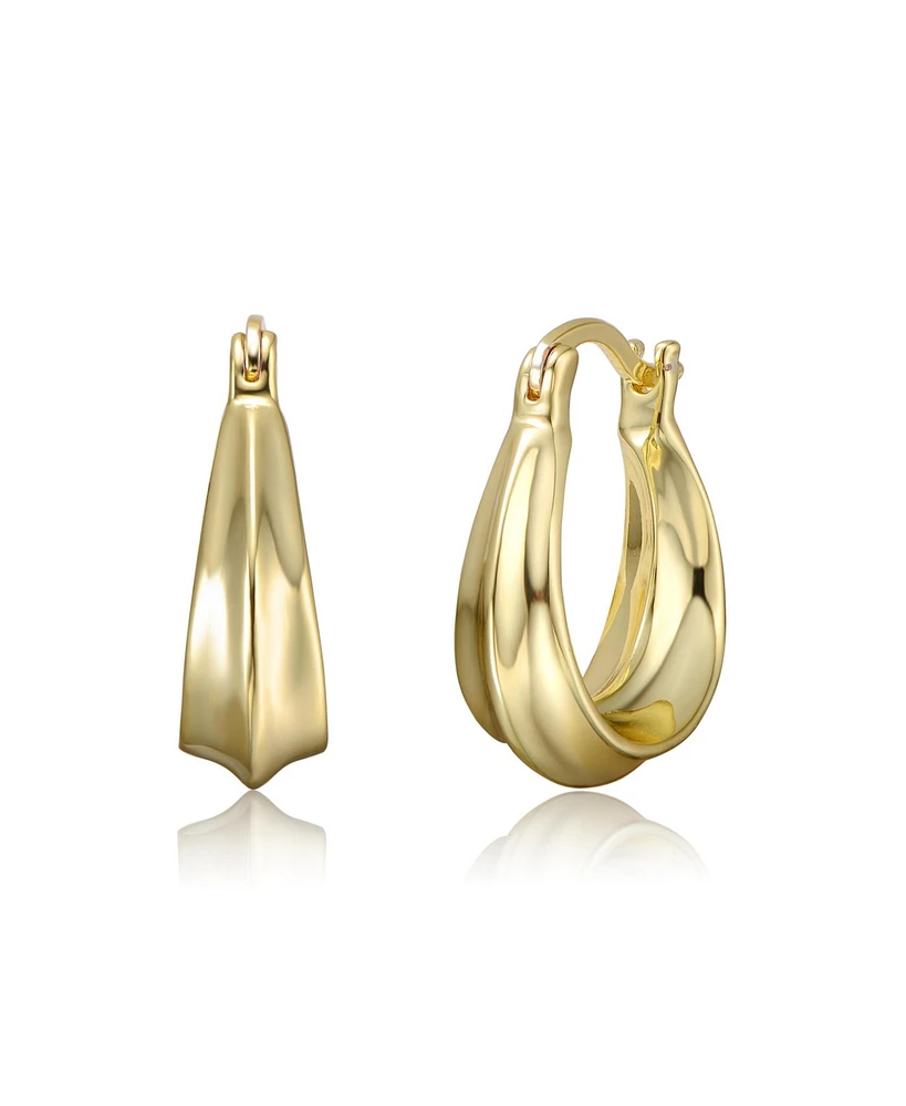 Rain Drop San Marco Cuff Earrings White Gold Plated or 14K