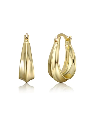 Rain Drop San Marco Cuff Earrings White Gold Plated or 14K