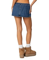 Edikted Womens Anita Denim Mini Skort