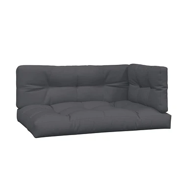 Pallet Cushions 3 pcs Anthracite Fabric