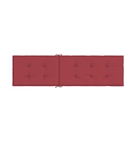 Deck Chair Cushion Wine Red (29.5"+41.3")x19.7"x1.6"