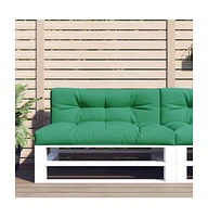 vidaXL Pallet Cushion Green 47.2"x15.7"x4.7" Fabric